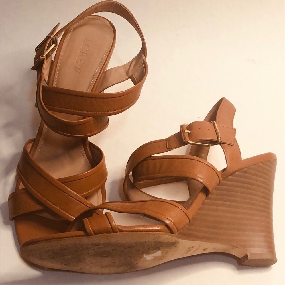 J Crew Wedge Sandals 👡 size 10